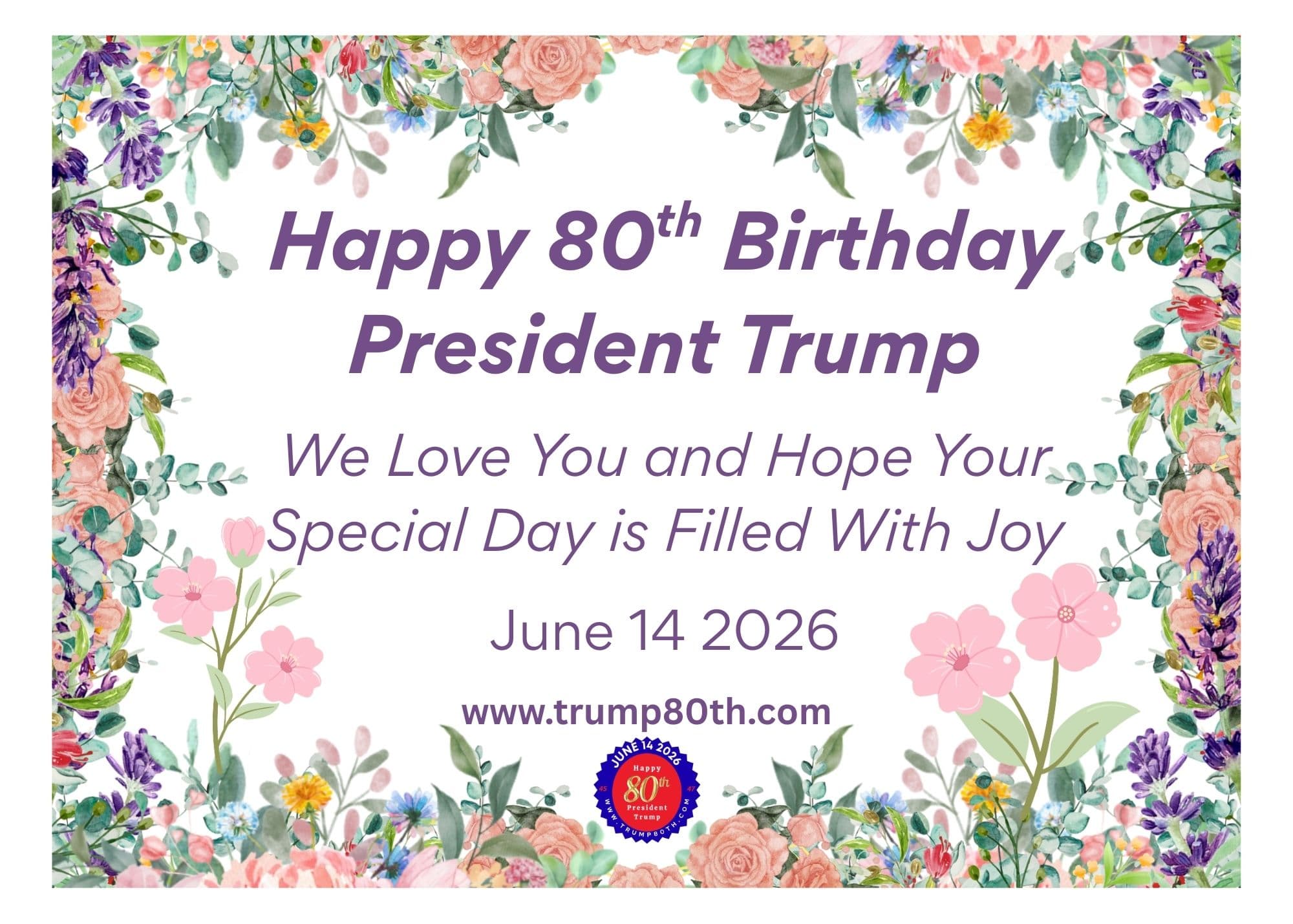 Flowers For President Trump